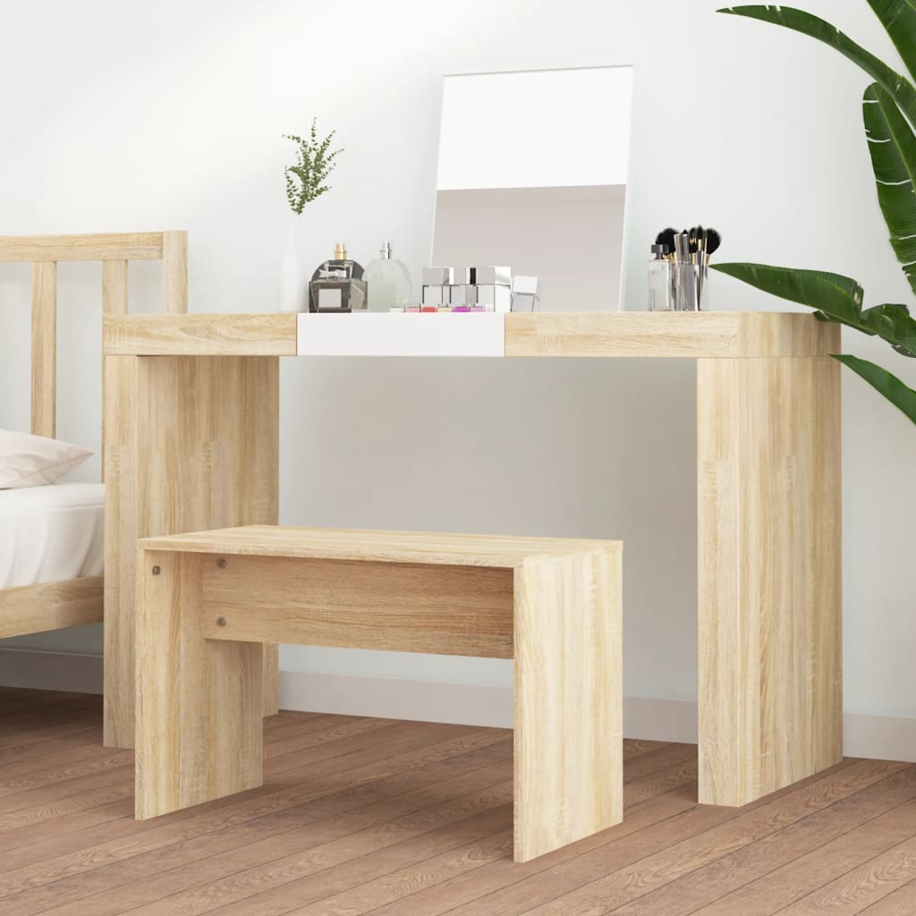 Sgabello da Toeletta Rovere Sonoma 70x35x45cm Legno Multistrato | homemem39