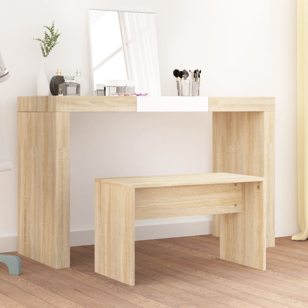 Sgabello da Toeletta Rovere Sonoma 70x35x45cm Legno Multistrato | homemem39
