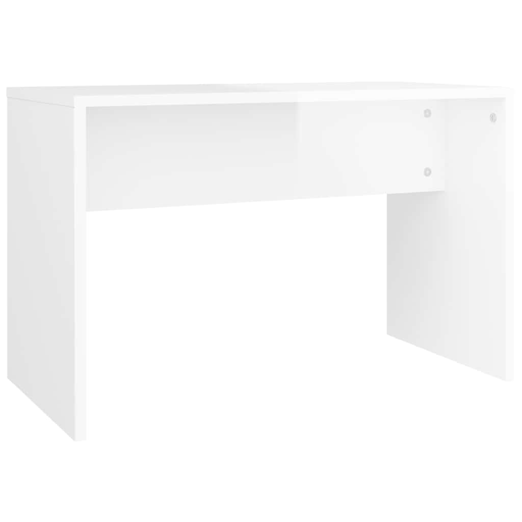 Sgabello da Toeletta Bianco Lucido 70x35x45cm Legno Multistrato