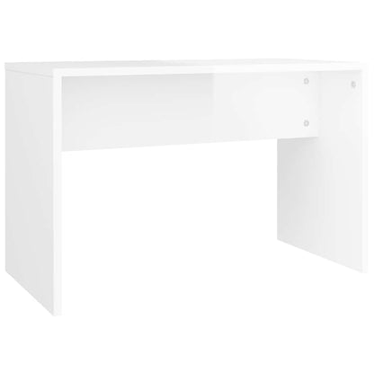 Sgabello da Toeletta Bianco Lucido 70x35x45cm Legno Multistrato
