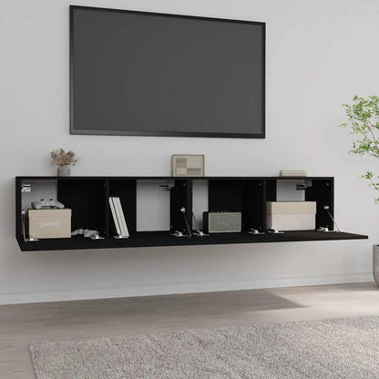 Mobili Porta TV 2 pz Neri 80x30x30 cm in Legno Multistrato - homemem39