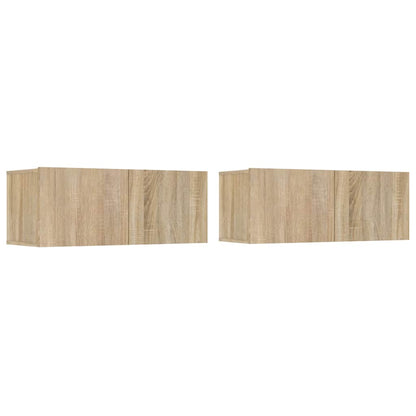 Mobili TV 2 pz Rovere Sonoma 80x30x30 cm in Legno Multistrato - homemem39