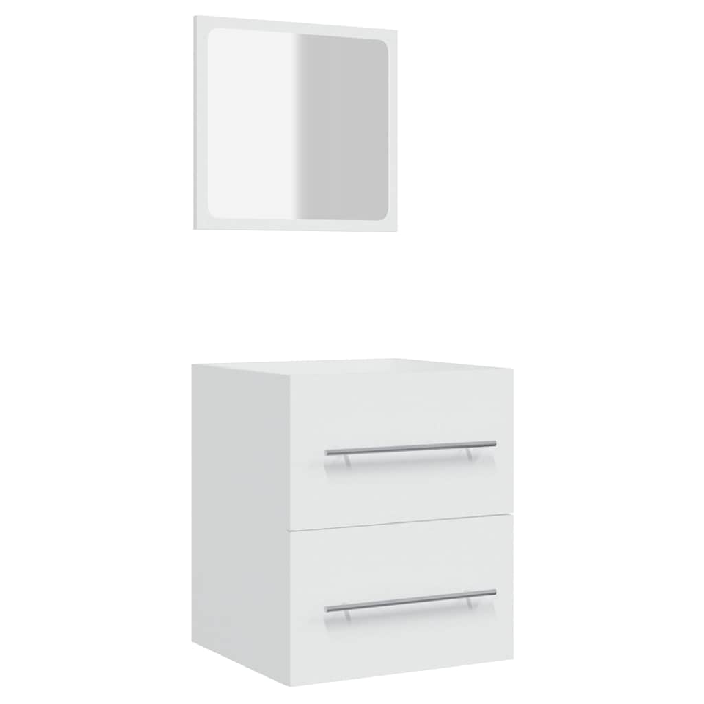 Mobile da Bagno con Specchio Bianco 41x38,5x48 cm | homemem39