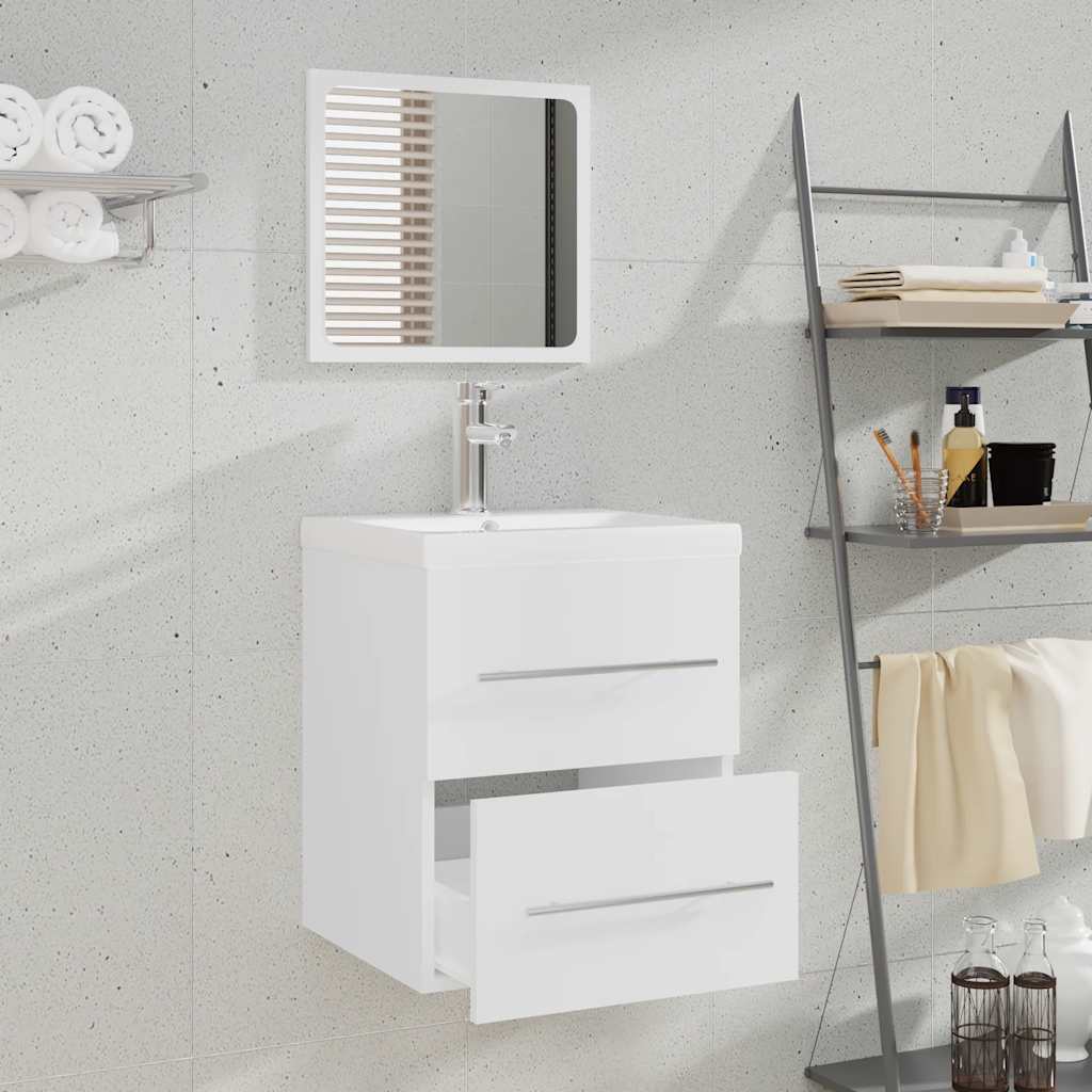 Mobile da Bagno con Specchio Bianco 41x38,5x48 cm | homemem39