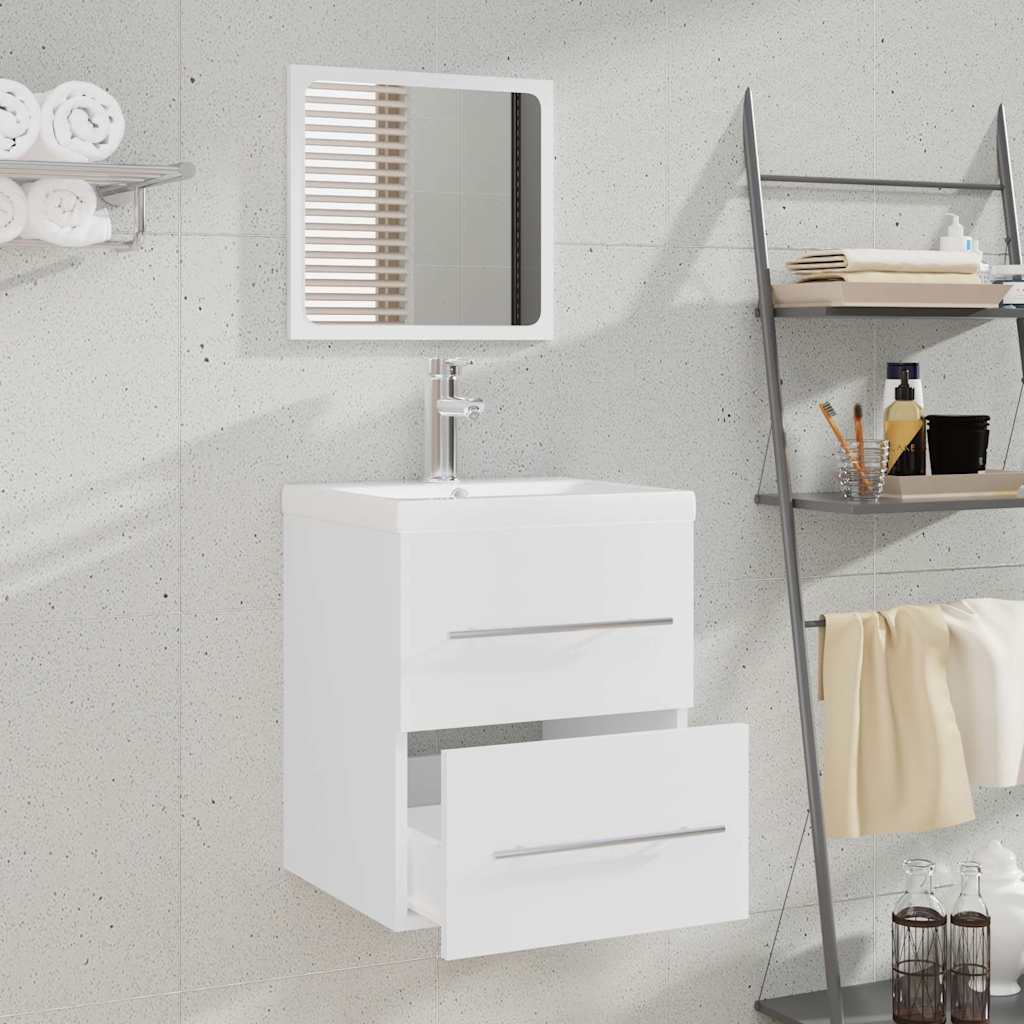 Mobile da Bagno con Specchio Bianco 41x38,5x48 cm
