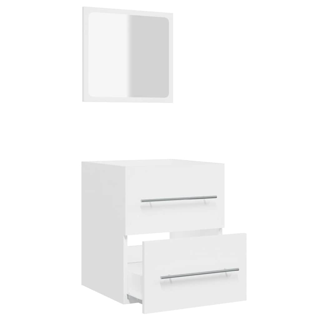 Mobile da Bagno con Specchio Bianco 41x38,5x48 cm | homemem39