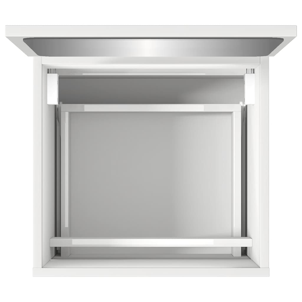 Mobile da Bagno con Specchio Bianco in Legno Multistrato | homemem39