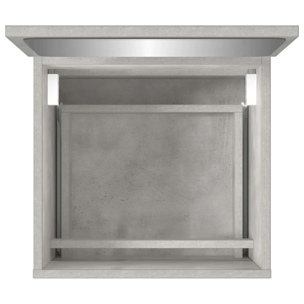 Mobile da Bagno con Specchio Grigio Cemento Legno Multistrato | homemem39