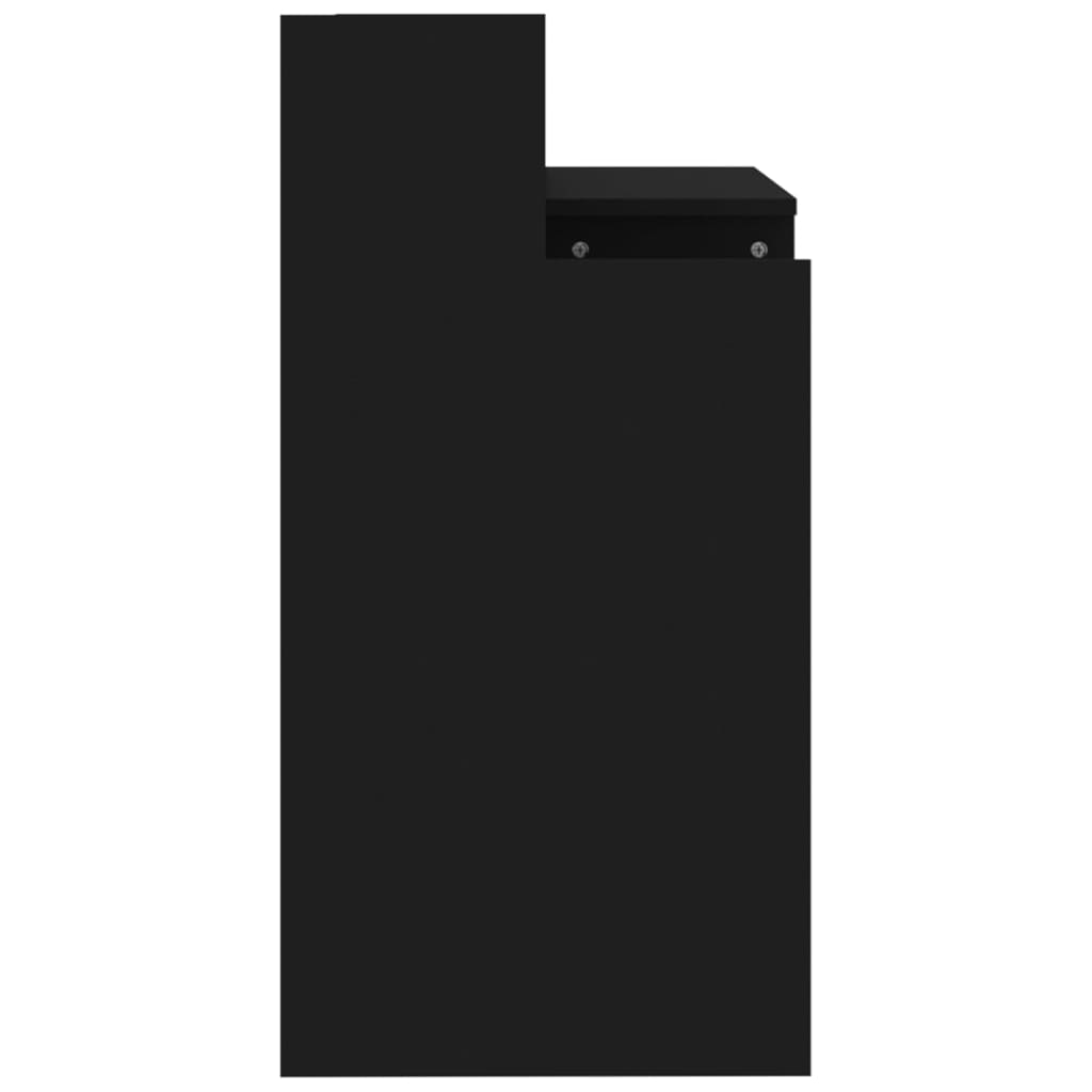 Scrivania con Luci LED Nera 97x45x90 cm in Legno Multistrato - homemem39