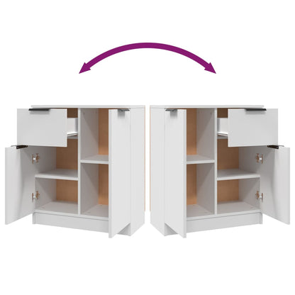 Credenza Bianca 60x30x70 cm in Legno Multistrato - homemem39