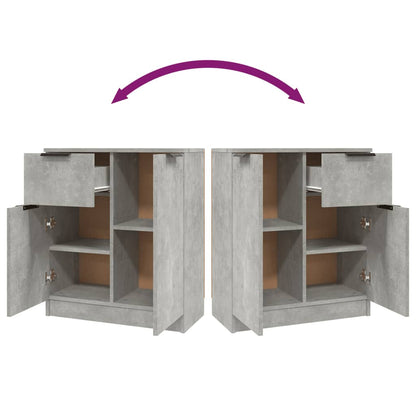 Credenza Grigio Cemento 60x30x70 cm in Legno Multistrato - homemem39