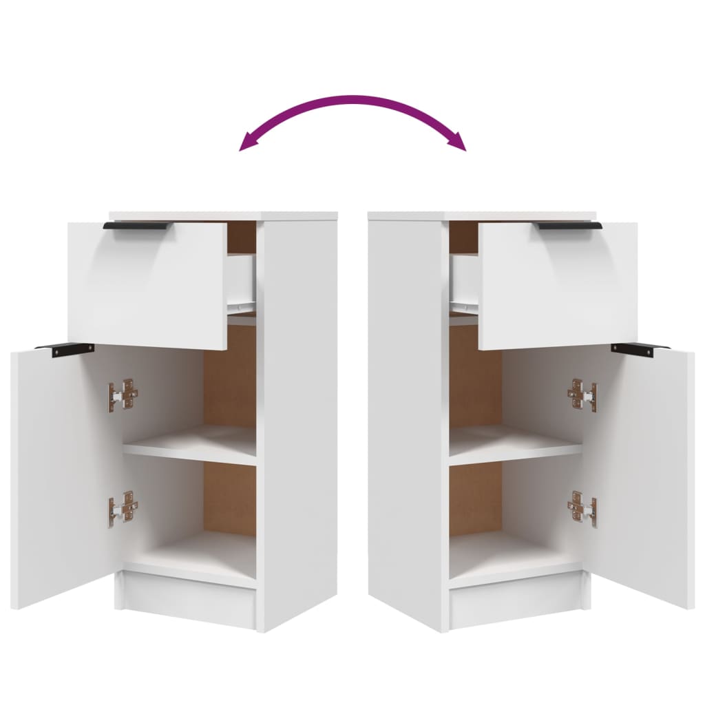 Credenza Bianca 30x30x70 cm in Legno Multistrato - homemem39