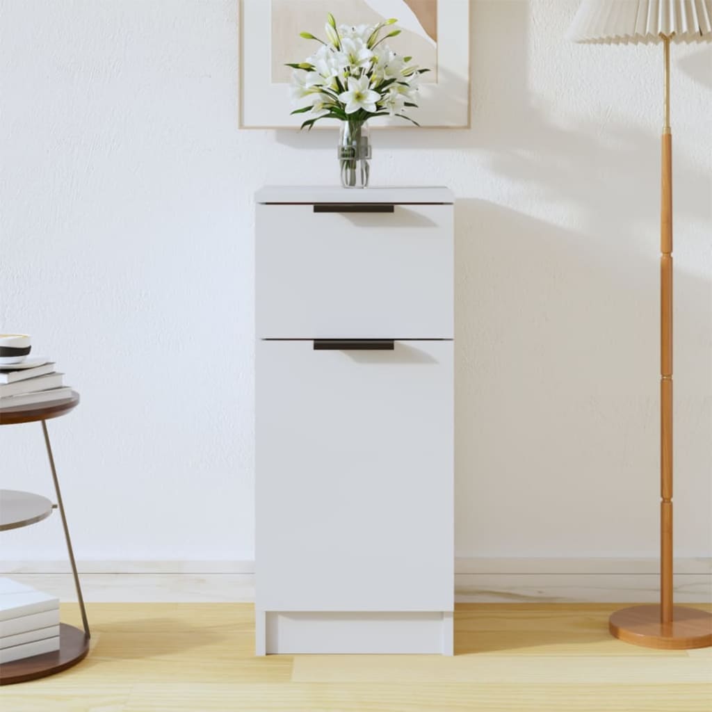 Credenza Bianca 30x30x70 cm in Legno Multistrato - homemem39