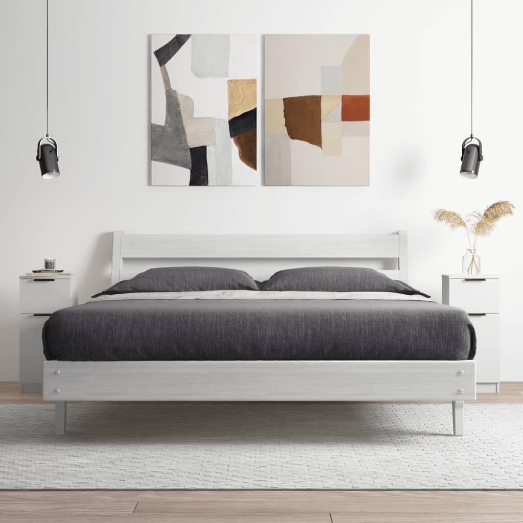 Credenze 2 pz Bianche 30x30x70 cm in Legno Multistrato - homemem39