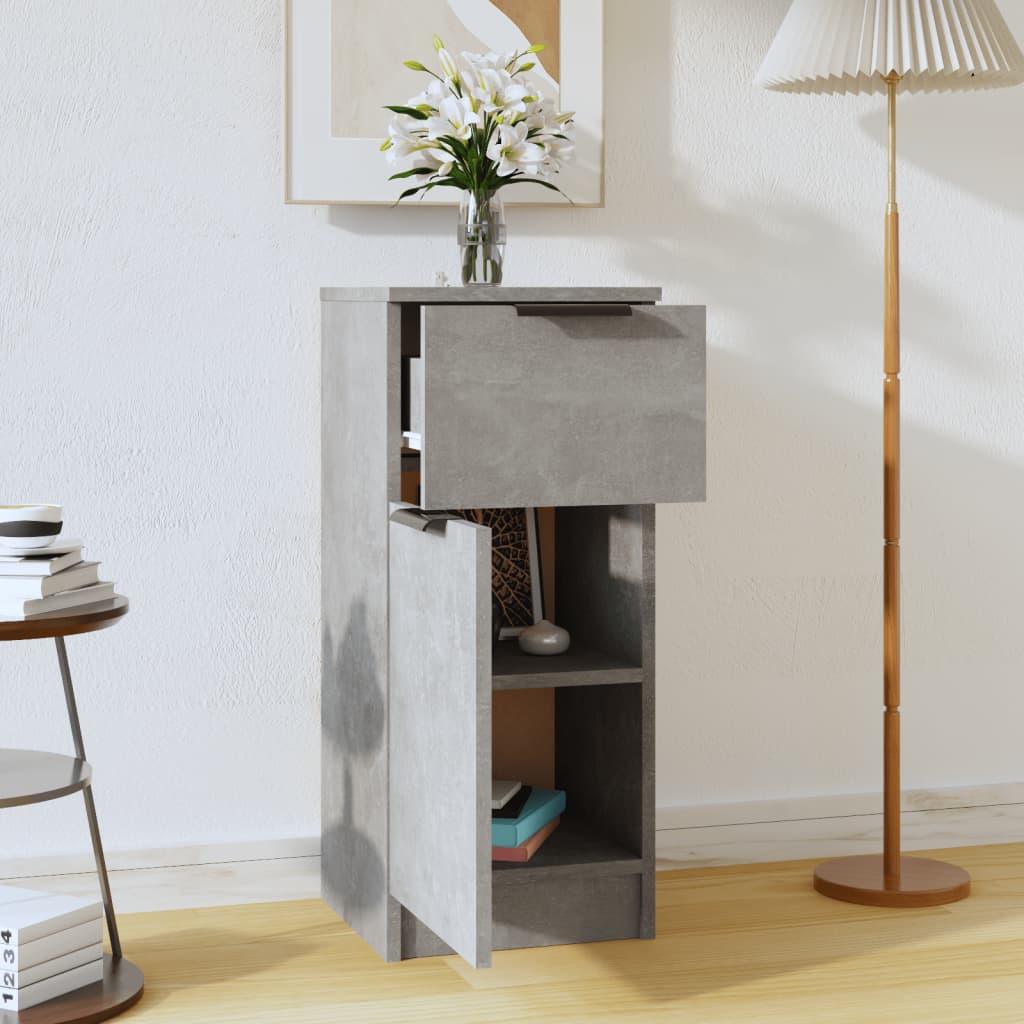 Credenza Grigio Cemento 30x30x70 cm in Legno Multistrato - homemem39