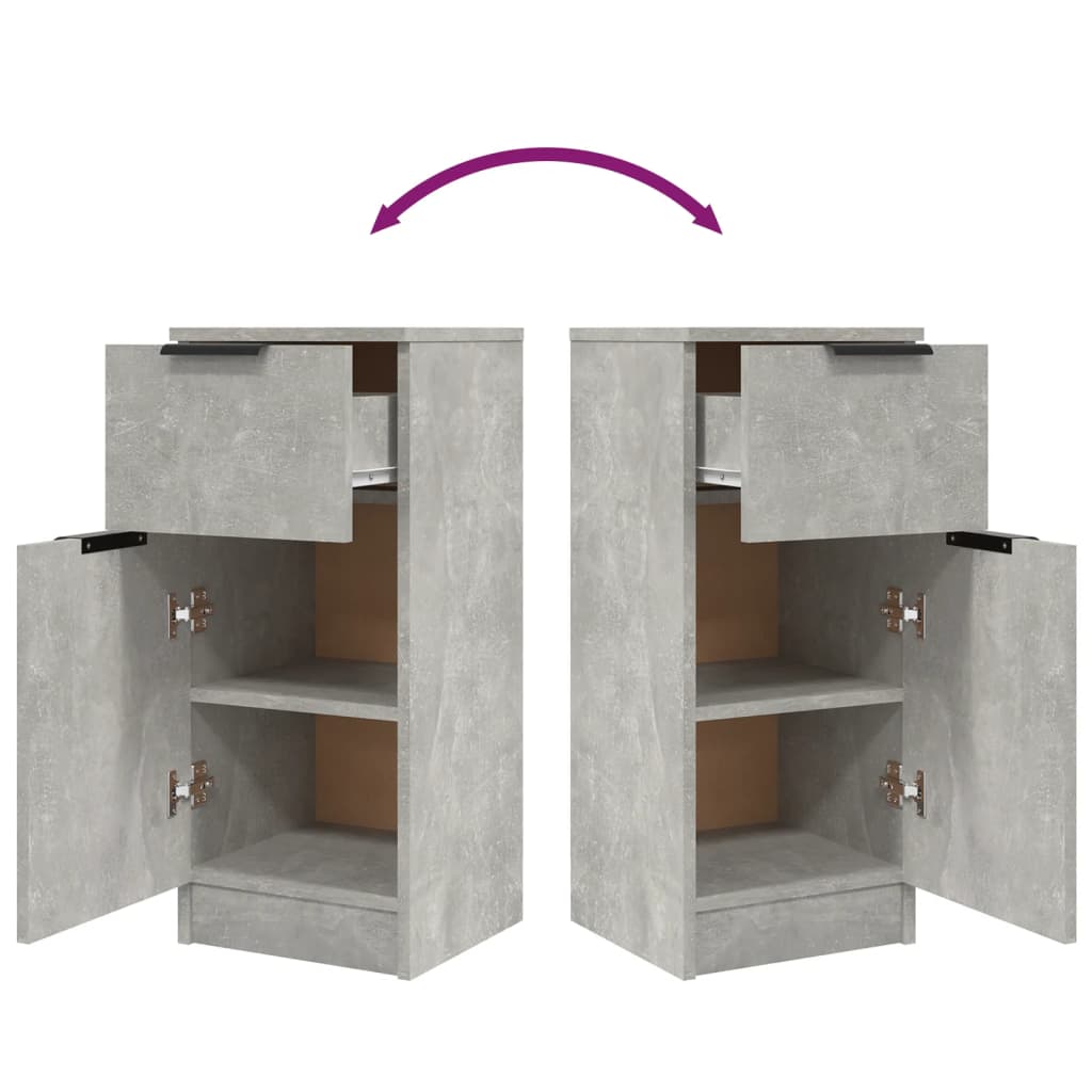 Credenza Grigio Cemento 30x30x70 cm in Legno Multistrato - homemem39