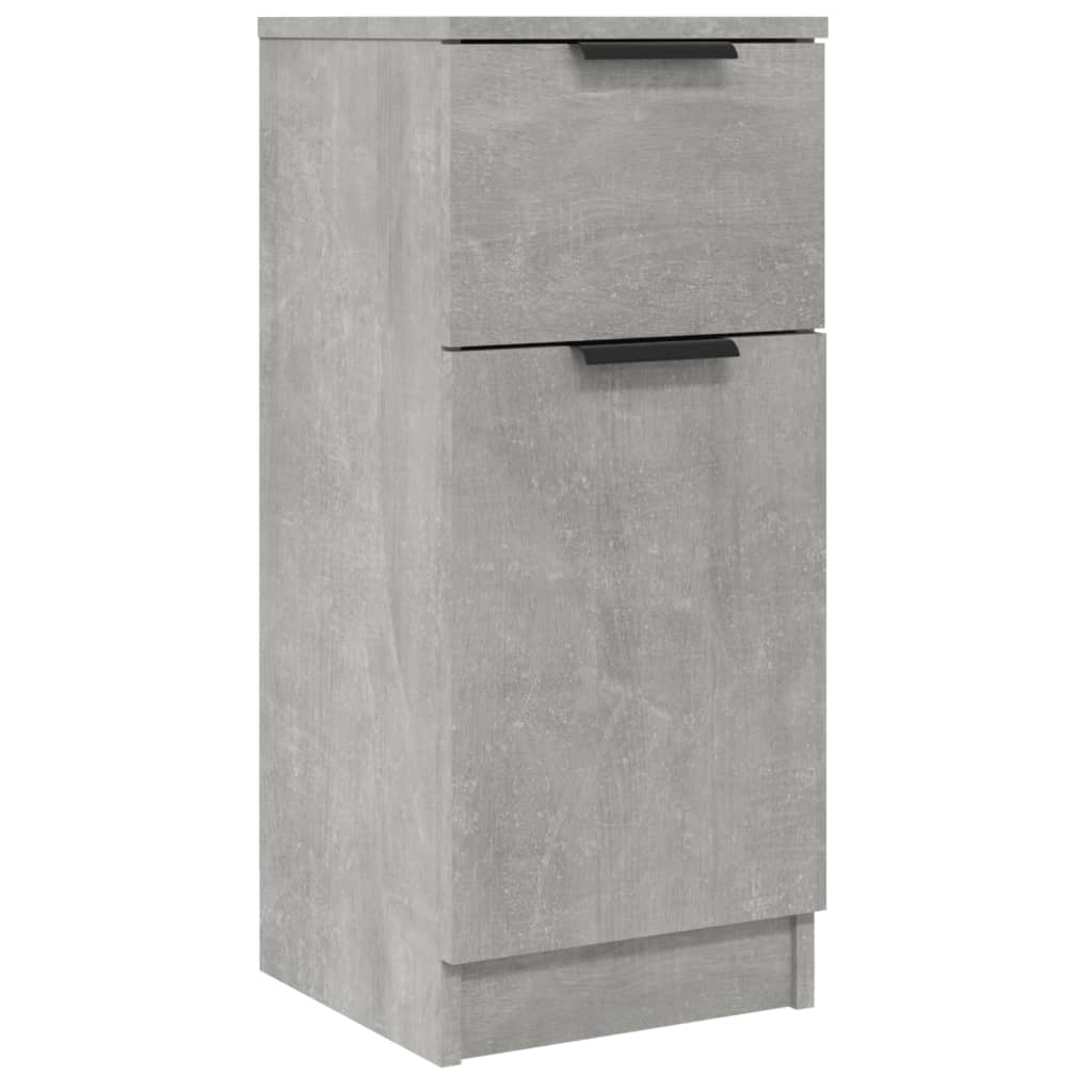 Credenze 2 pz Grigio Cemento 30x30x70 cm in Legno Multistrato - homemem39