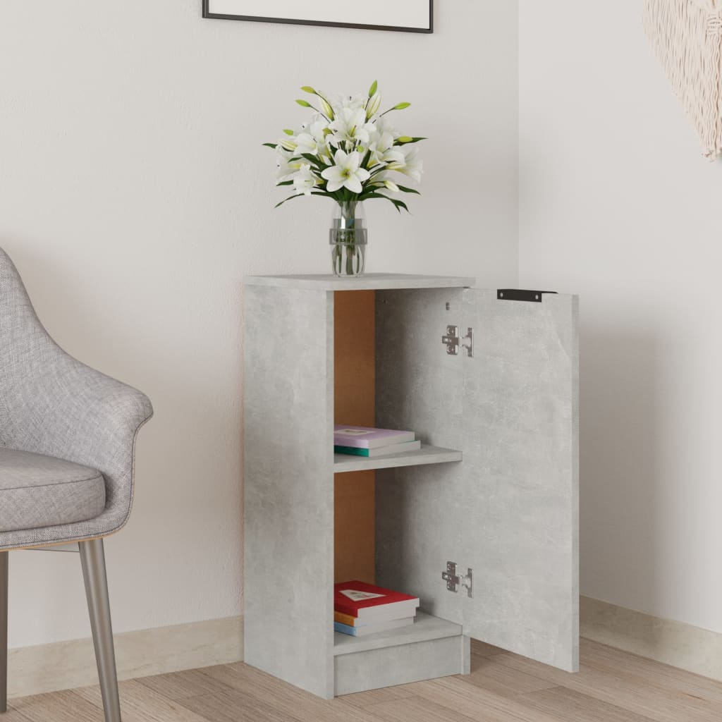 Credenza Grigio Cemento 30x30x70 cm in Legno Multistrato - homemem39