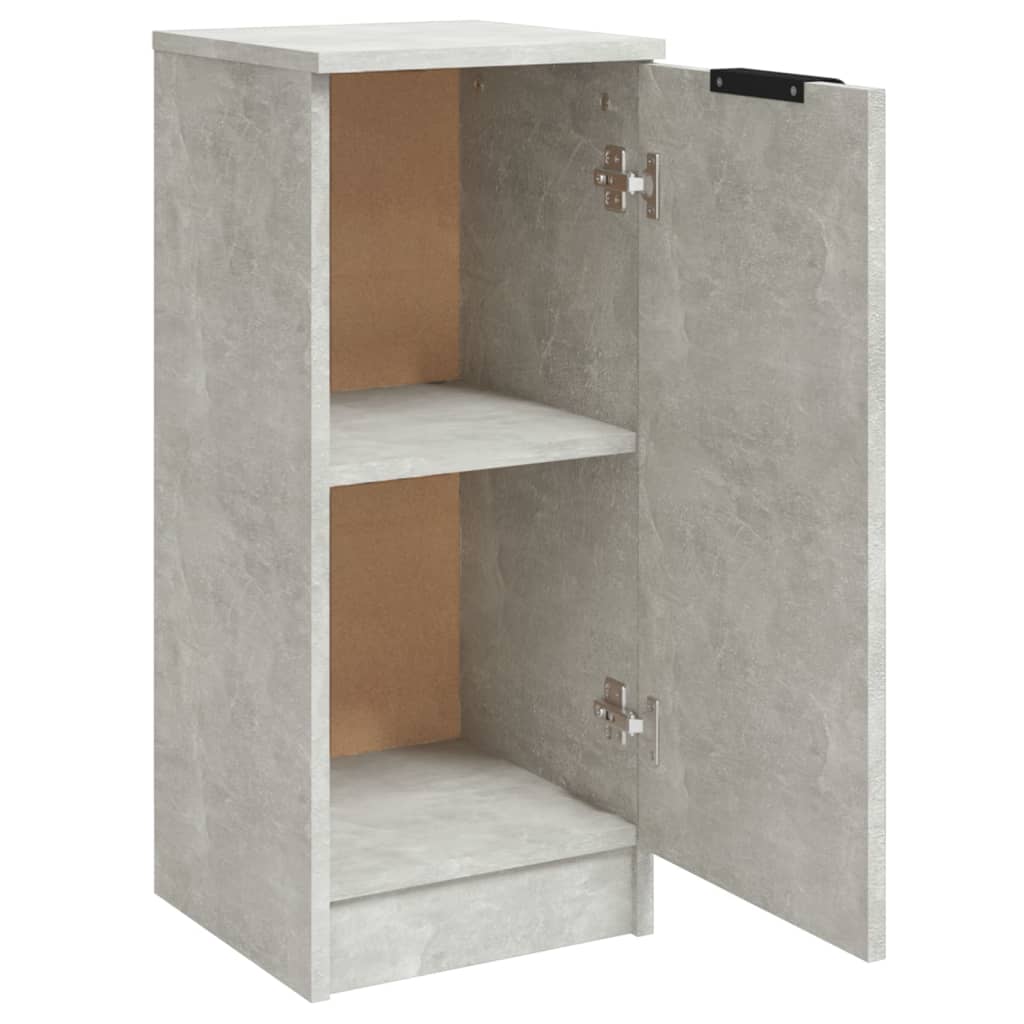 Credenze 2 pz Grigio Cemento 30x30x70 cm in Legno Multistrato - homemem39