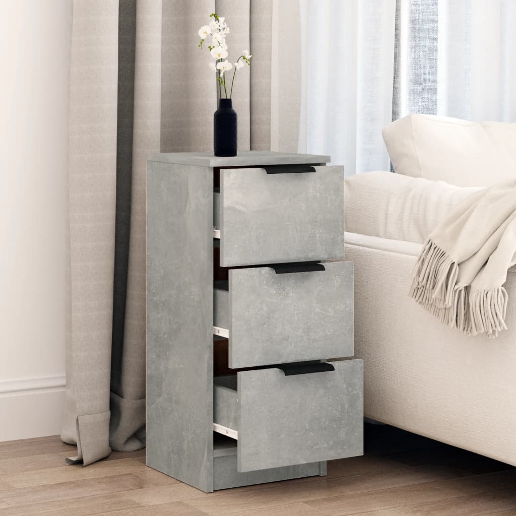 Credenza Grigio Cemento 30x30x70 cm in Legno Multistrato - homemem39