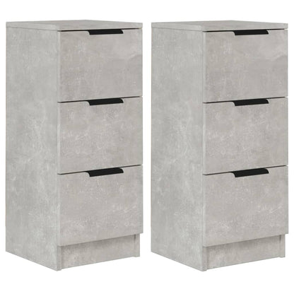 Credenze 2 pz Grigio Cemento 30x30x70 cm in Legno Multistrato - homemem39
