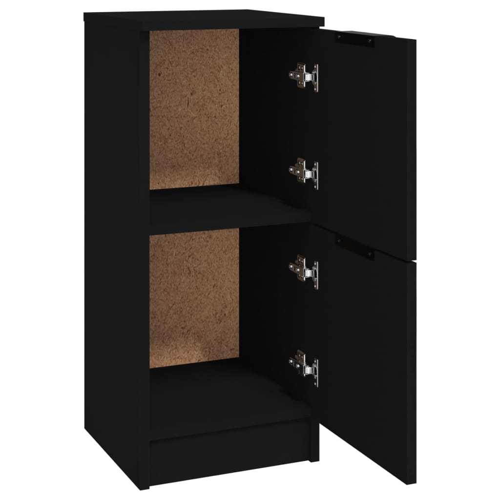 Sideboards 2 pcs Black 30x30x70 cm in Multilayer Wood