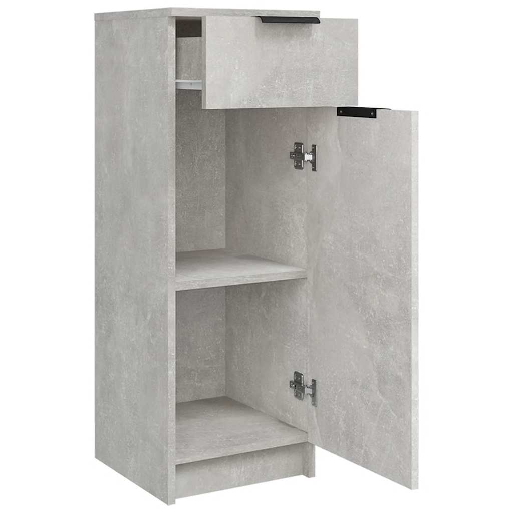 Armadio da Bagno Grigio Cemento 32x34x90cm in Legno Multistrato - homemem39