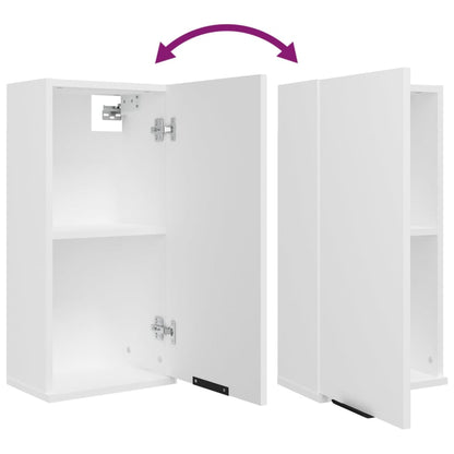 Mobile da Bagno a Parete Bianco 32x20x67 cm | homemem39