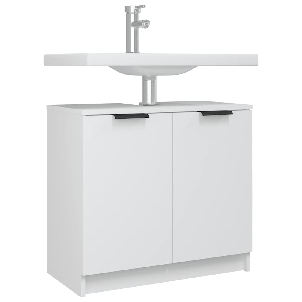 Armadietto da Bagno Bianco 64,5x33,5x59 cm in Legno Multistrato | homemem39