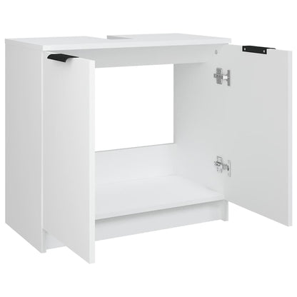 Armadietto da Bagno Bianco 64,5x33,5x59 cm in Legno Multistrato | homemem39