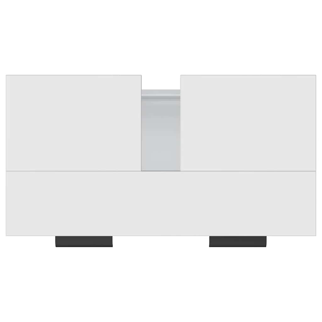 Armadietto da Bagno Bianco 64,5x33,5x59 cm in Legno Multistrato | homemem39