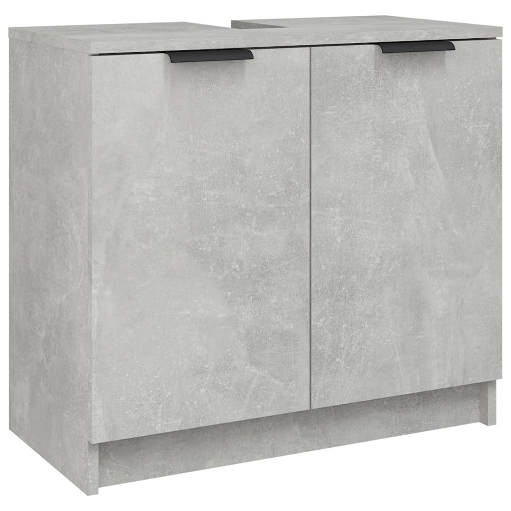 Mobile Bagno Grigio Cemento 64,5x33,5x59cm in Legno Multistrato | homemem39