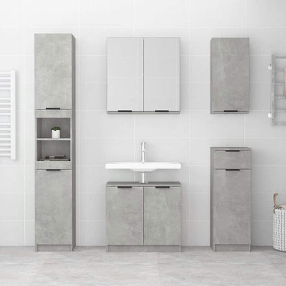 Mobile Bagno Grigio Cemento 64,5x33,5x59cm in Legno Multistrato | homemem39