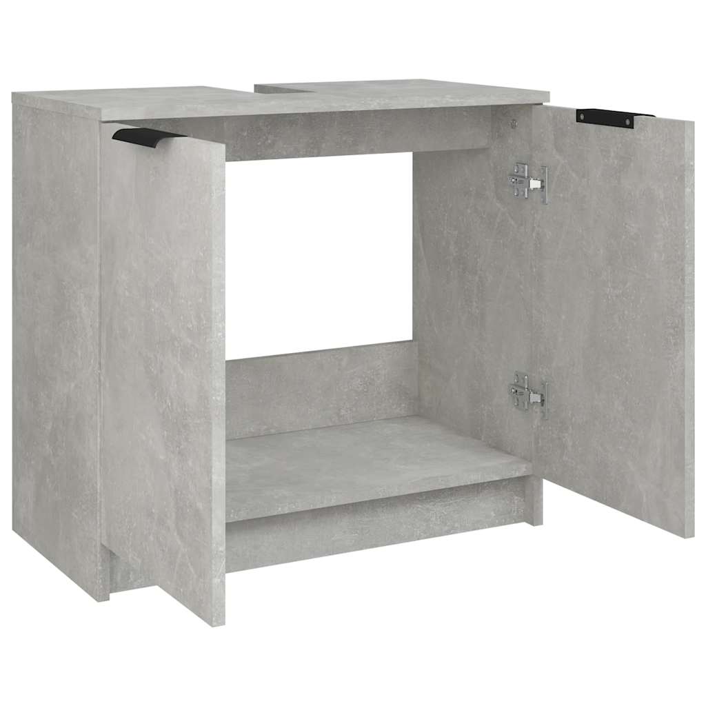 Mobile Bagno Grigio Cemento 64,5x33,5x59cm in Legno Multistrato | homemem39