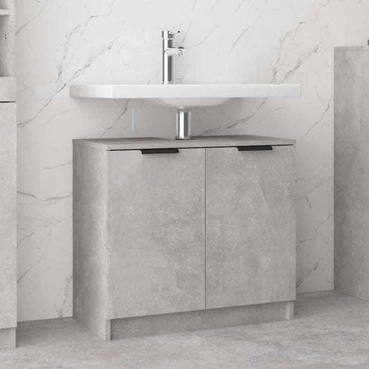 Mobile Bagno Grigio Cemento 64,5x33,5x59cm in Legno Multistrato | homemem39