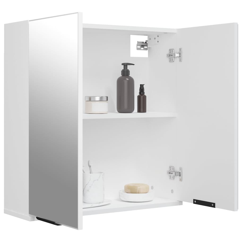 Armadietto a Specchio da Bagno Bianco 64x20x67 cm | homemem39