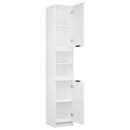 Armadietto da Bagno Bianco 32x34x188,5 cm in Legno Multistrato - homemem39