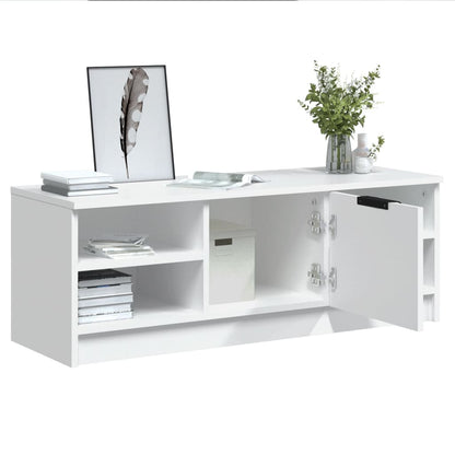 Mobile Porta TV Bianco 102x35,5x36,5 cm in Legno Multistrato