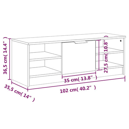 Mobile Porta TV Bianco 102x35,5x36,5 cm in Legno Multistrato