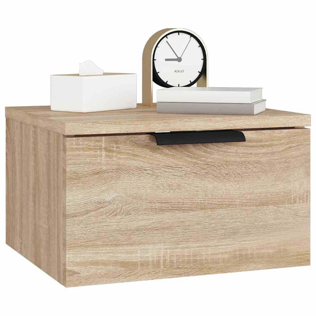 Comodini a Muro 2 pz Rovere Sonoma 34x30x20 cm | homemem39