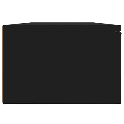 Mobile a Parete Nero 68x30x20 cm in Legno Multistrato