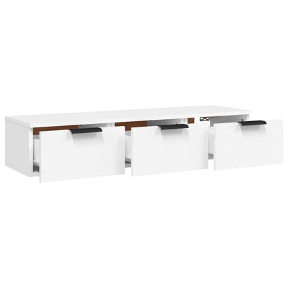 Armadietto a Muro Bianco 102x30x20 cm in Legno Multistrato
