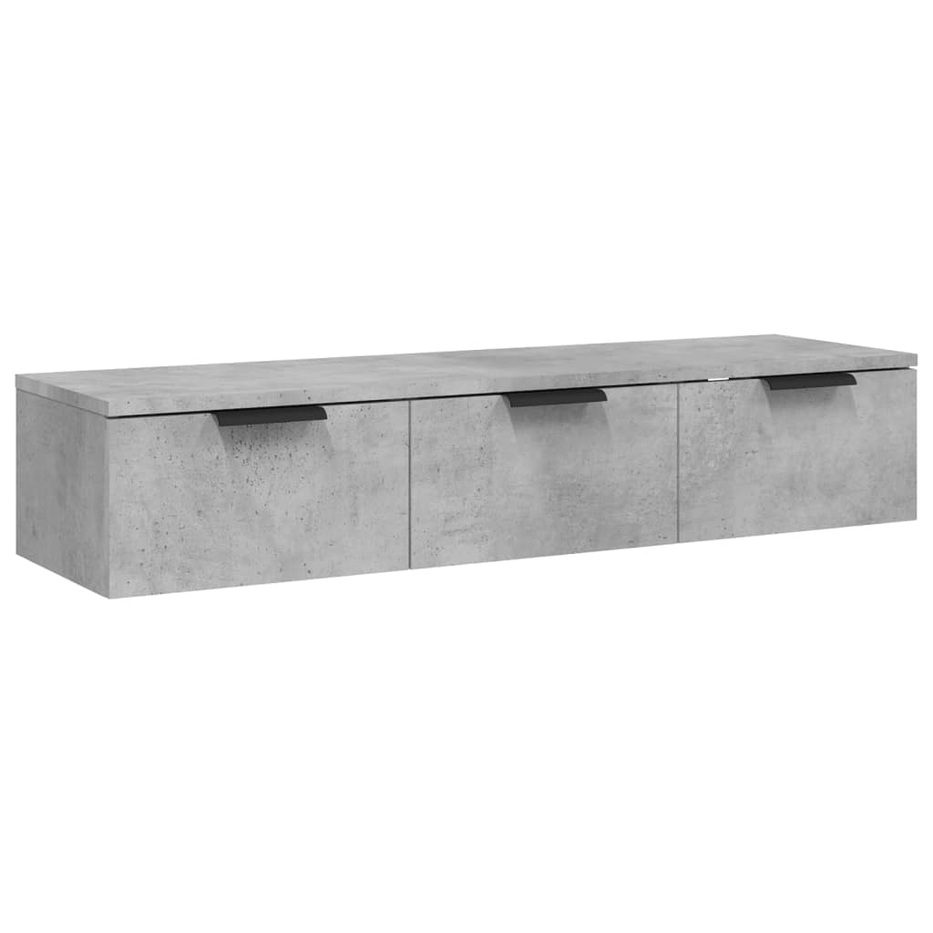 Armadietto a Muro Grigio Cemento 102x30x20 cm Legno Multistrato - homemem39
