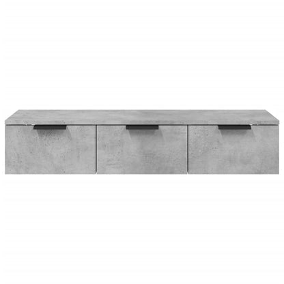 Armadietto a Muro Grigio Cemento 102x30x20 cm Legno Multistrato - homemem39