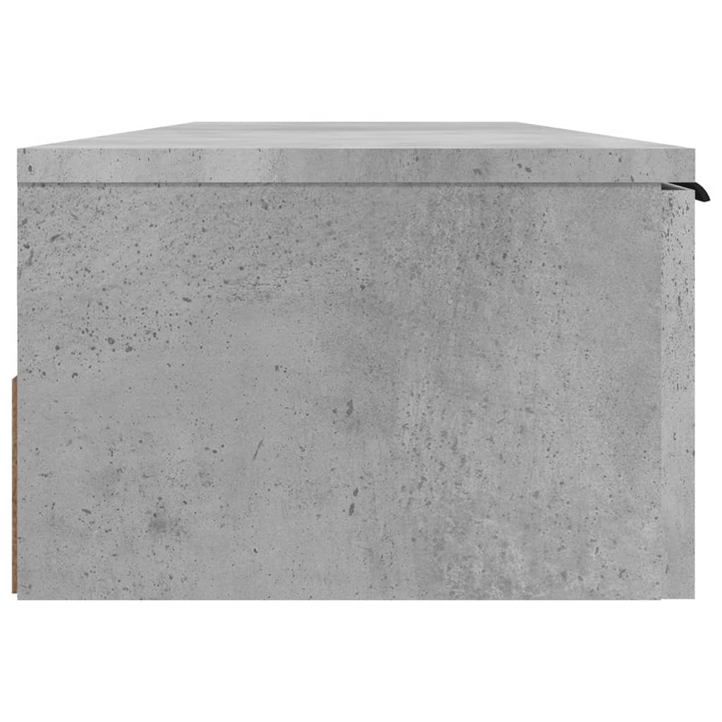 Armadietto a Muro Grigio Cemento 102x30x20 cm Legno Multistrato - homemem39