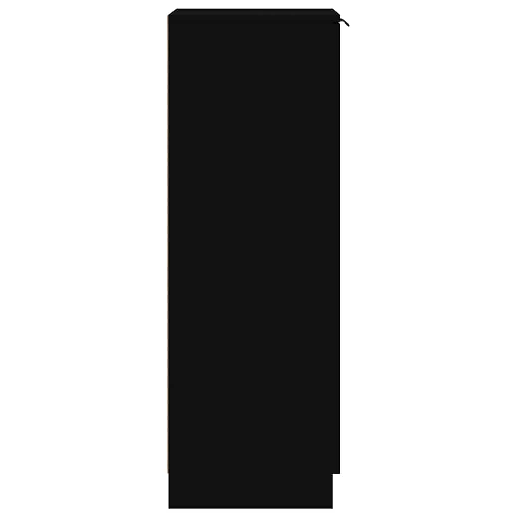 Scarpiera Nera 30x35x100 cm in Legno Multistrato - homemem39