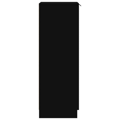 Scarpiera Nera 30x35x100 cm in Legno Multistrato - homemem39