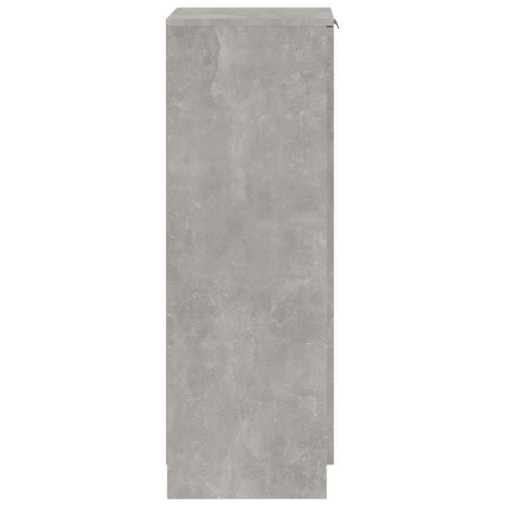 Scarpiera Grigio Cemento 30x35x100 cm in Legno Multistrato - homemem39
