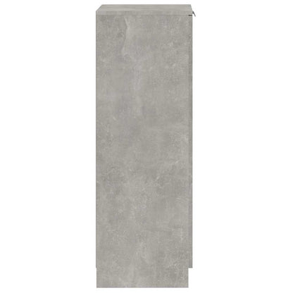 Scarpiera Grigio Cemento 30x35x100 cm in Legno Multistrato - homemem39