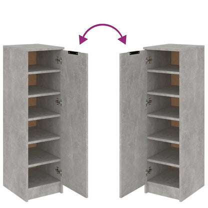 Scarpiera Grigio Cemento 30x35x100 cm in Legno Multistrato - homemem39